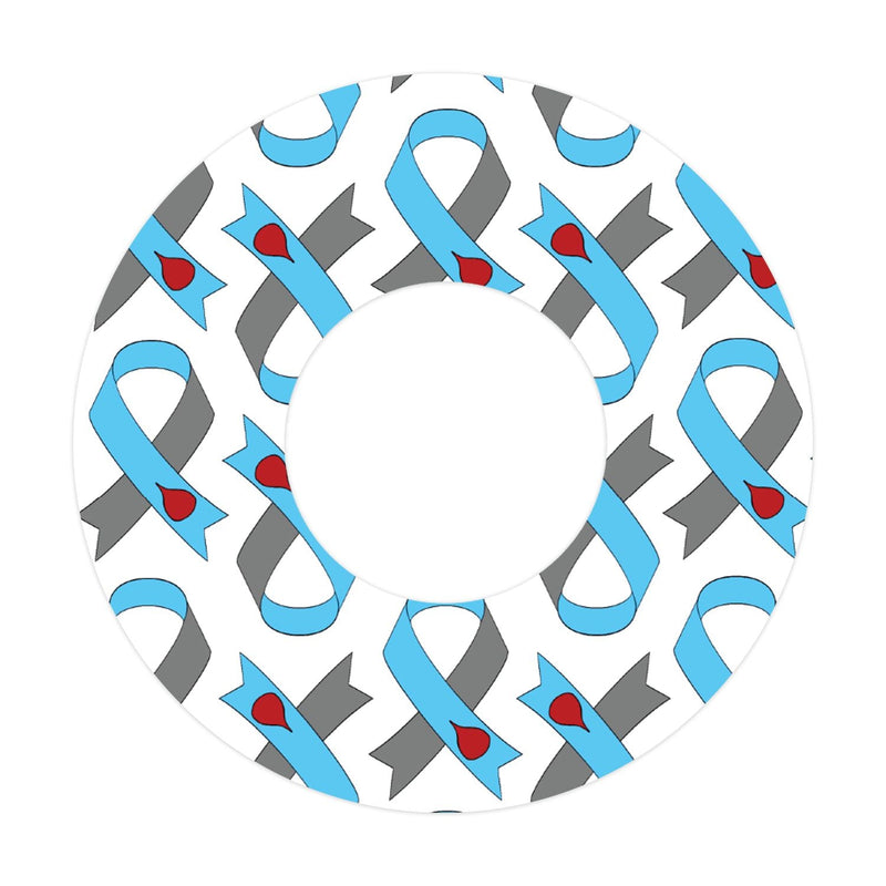 Peelz Diabetes Awareness Ribbon Patch  Tape Designed for the FreeStyle Libre 2 Patch Medical Tape