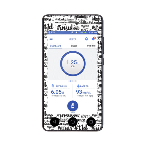 Peelz #Diabetes Sticker for Omnipod DASH® PDM – Pump Peelz Peelz/Stickers