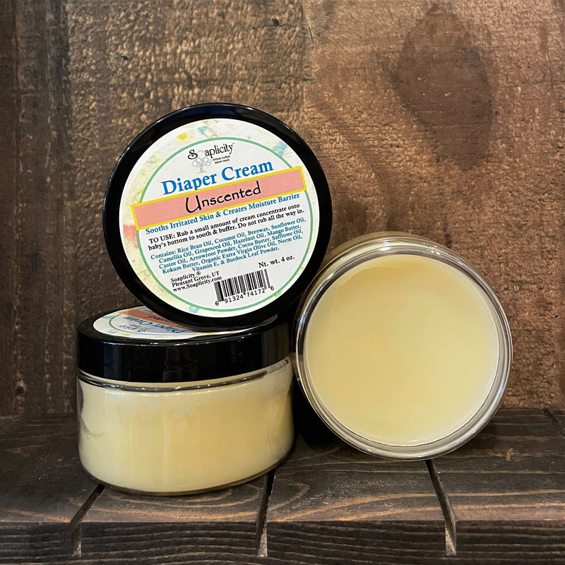 Soaplicity Diaper Cream w/ Moisture Barrier - 100% Natural Diaper Cream