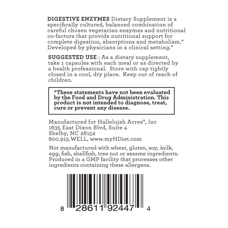 Hallelujah Diet Digestive Enzymes Gut Health