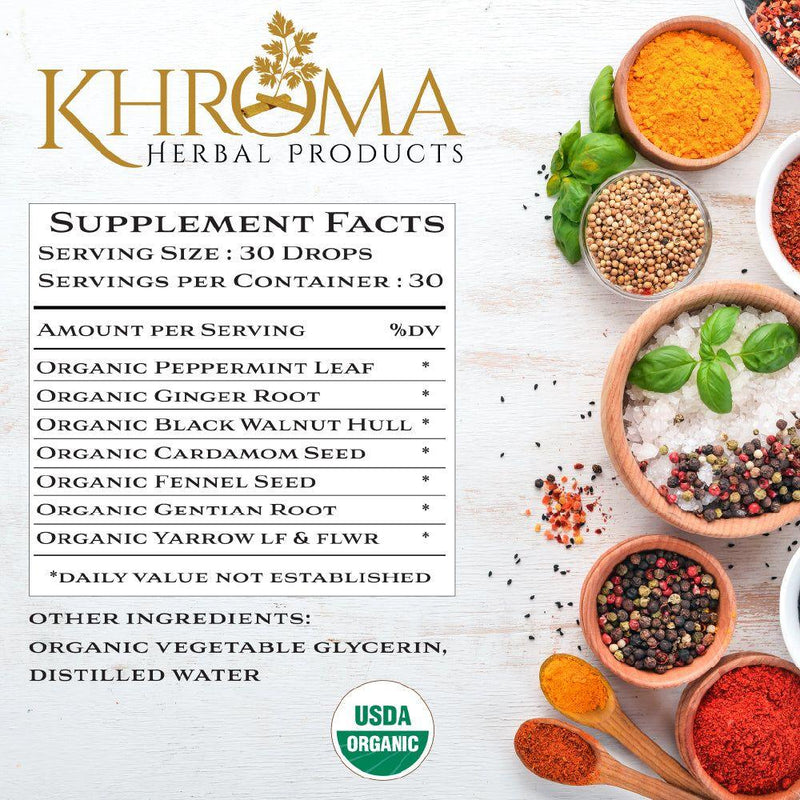 Khroma Herbal Products Organic Digestive Blend Supplements