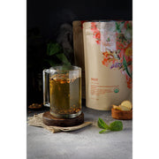 Gardenika Shop Digest Awake Loose Tea, Bloating & Stomach Ease - Ayurvedic Blend with Ginger & Peppermint - Herbal & Caffeine Free - Organic & Kosher Loose Leaf Tea