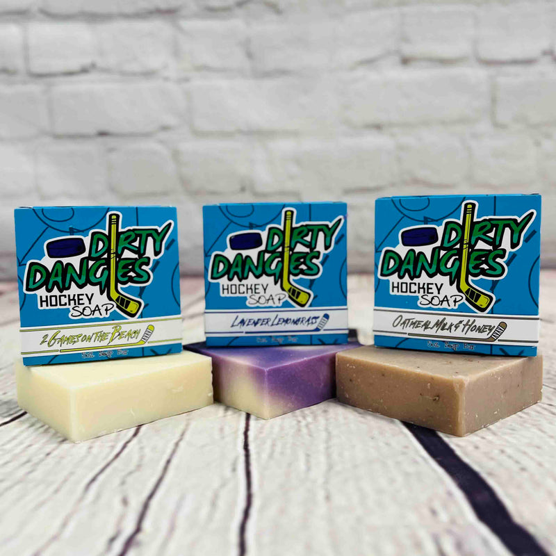 Dirty Dangles Hockey 3 Pack Bundles - Dirty Dangles Hockey Soap Bars Natural Soap Bar