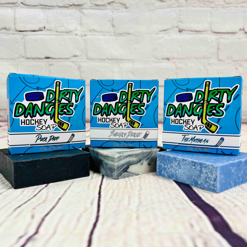 Dirty Dangles Hockey 3 Pack Bundles - Dirty Dangles Hockey Soap Bars Natural Soap Bar