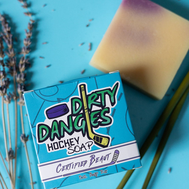 Dirty Dangles Hockey Certified Beaut (Lavender Lemongrass) - Hockey Soap Bar Natural Soap Bar