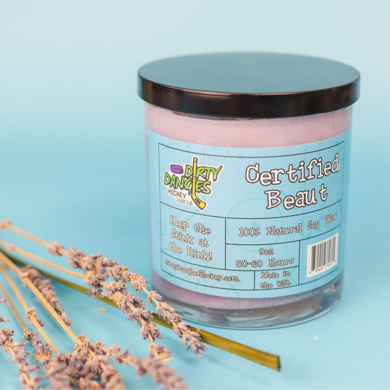 Dirty Dangles Hockey Dirty Dangles Hockey Candles - Certified Beaut (Lavender Lemongrass) Soy Wax Candles