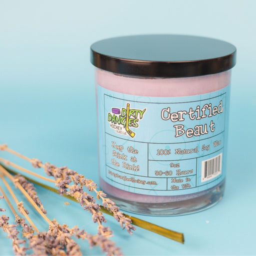 Dirty Dangles Hockey Dirty Dangles Hockey Candles - Certified Beaut (Lavender Lemongrass) Soy Wax Candles