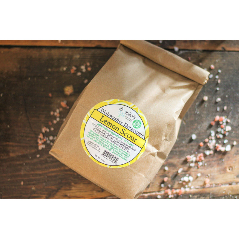 Soaplicity Lemon Scour Dishwasher Detergent - 100% Natural & Effective, 58 Loads Home & Kitchen