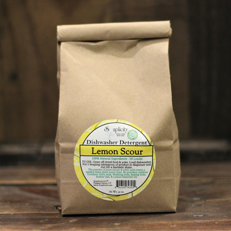 Soaplicity Lemon Scour Dishwasher Detergent - 100% Natural & Effective, 58 Loads Home & Kitchen