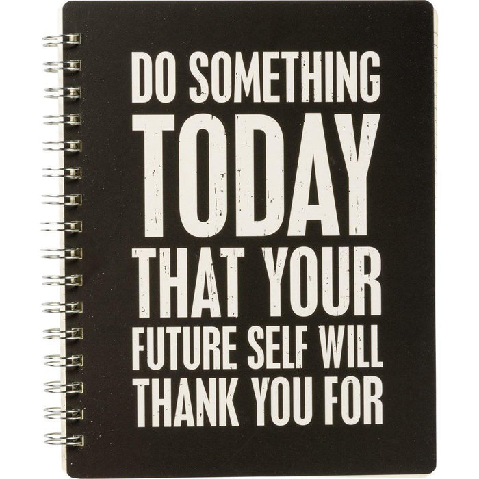 The Bullish Store - Do Something Today That Your Future Self Will Thank You For Spiral Notebook | Dot Print On Back Cover | 9" X 7" | 120 Lined Pages