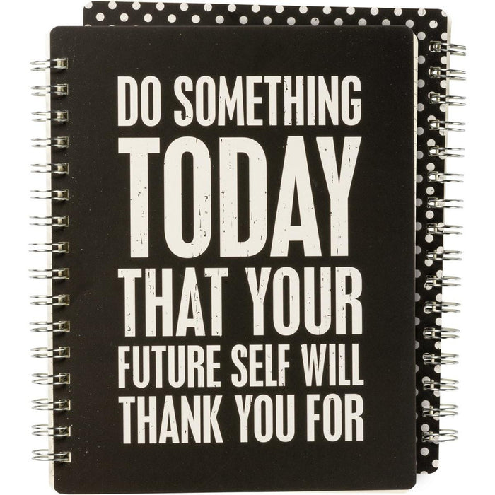 The Bullish Store - Do Something Today That Your Future Self Will Thank You For Spiral Notebook | Dot Print On Back Cover | 9" X 7" | 120 Lined Pages