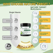 Nature Target Dog & Cat Multivitamin, 2 Billion CFUs, Chicken Flavor, 120 Soft Chews Pet Vitamins Supplements