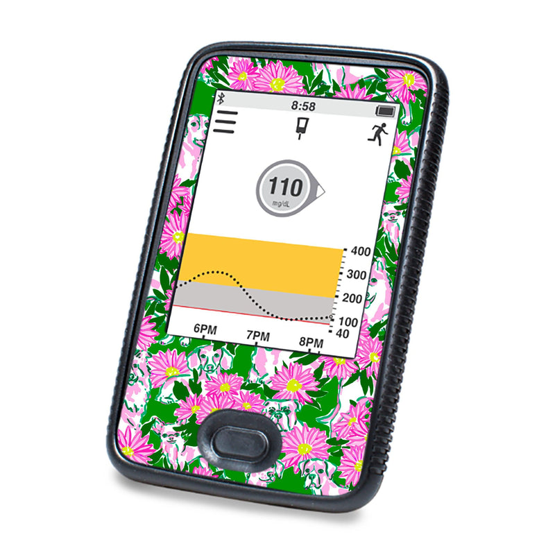 Peelz Dogs and Daisies DEXCOM G6 Touchscreen Receiver Peelz/Stickers
