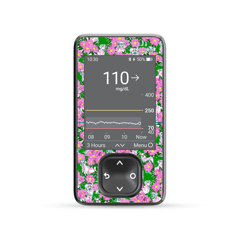 Peelz Dogs and Daisies DEXCOM G7 and Stelo Touchscreen Receiver Peelz/Stickers