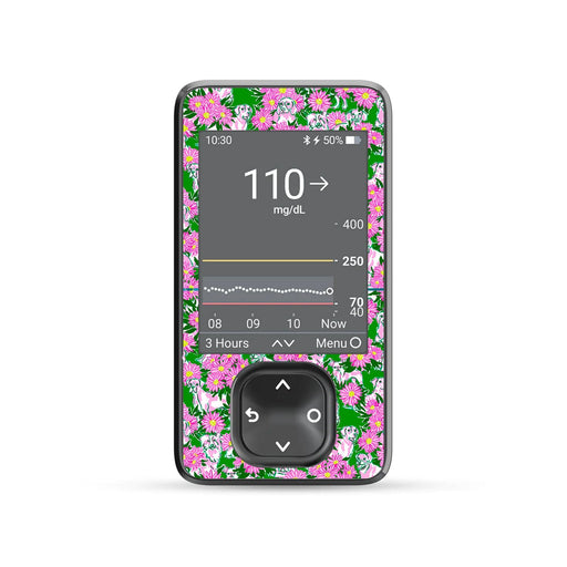 Peelz Dogs and Daisies DEXCOM G7 and Stelo Touchscreen Receiver Peelz/Stickers