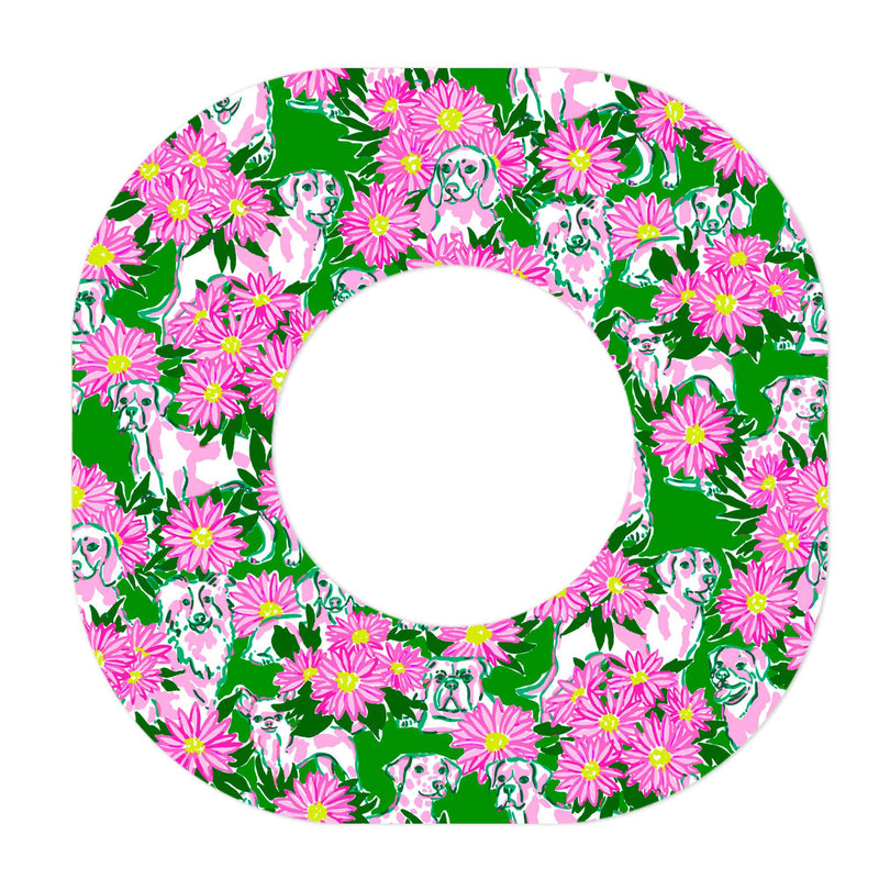 Peelz Dogs and Daisies Dexcom G7 and Stelo Patch Tape - Pump Peelz Patch Medical Tape