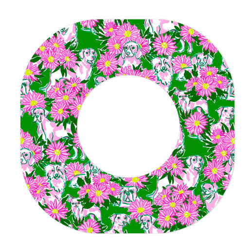 Peelz Dogs and Daisies Dexcom G7 and Stelo Patch Tape - Pump Peelz Patch Medical Tape