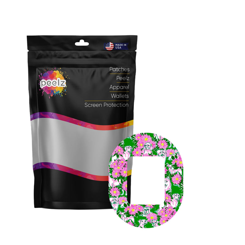 Peelz Dogs and Daisies Tandem Mobi Patch Tape - Pump Peelz Patch Medical Tape