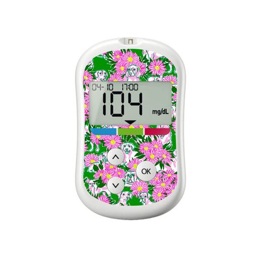 Peelz Dogs and Daisies for OneTouch Verio Flex Glucometer Peelz/Stickers