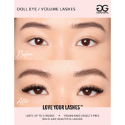 GladGirl Downloadable Doll Eye Volume Eyelash Extension Before & After Poster Marketing