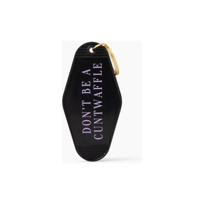 The Bullish Store - Don'T Be A C***Waffle Sweary Motel Keychain In Black