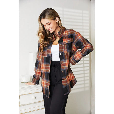 Plaid Dropped Shoulder Shirt