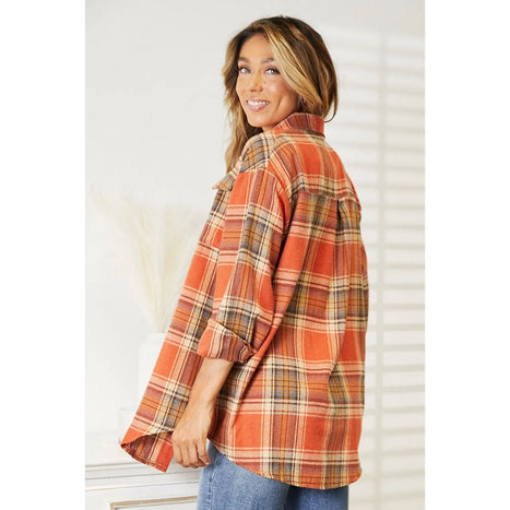 Plaid Dropped Shoulder Shirt