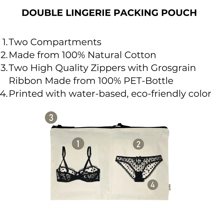 Bag-All - Double Lingerie Packing Pouch, Cream