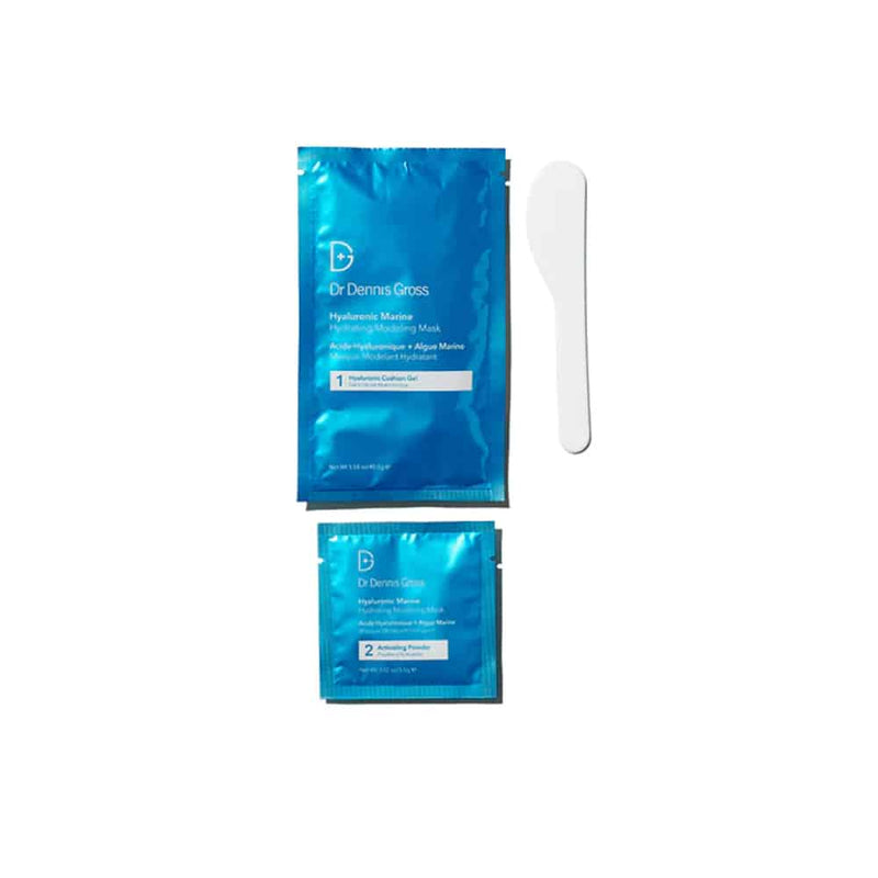 Nava Beauty Dr. Dennis Gross Hyaluronic Marine™ Hydrating Modeling Mask 4 Treatments White Smoke