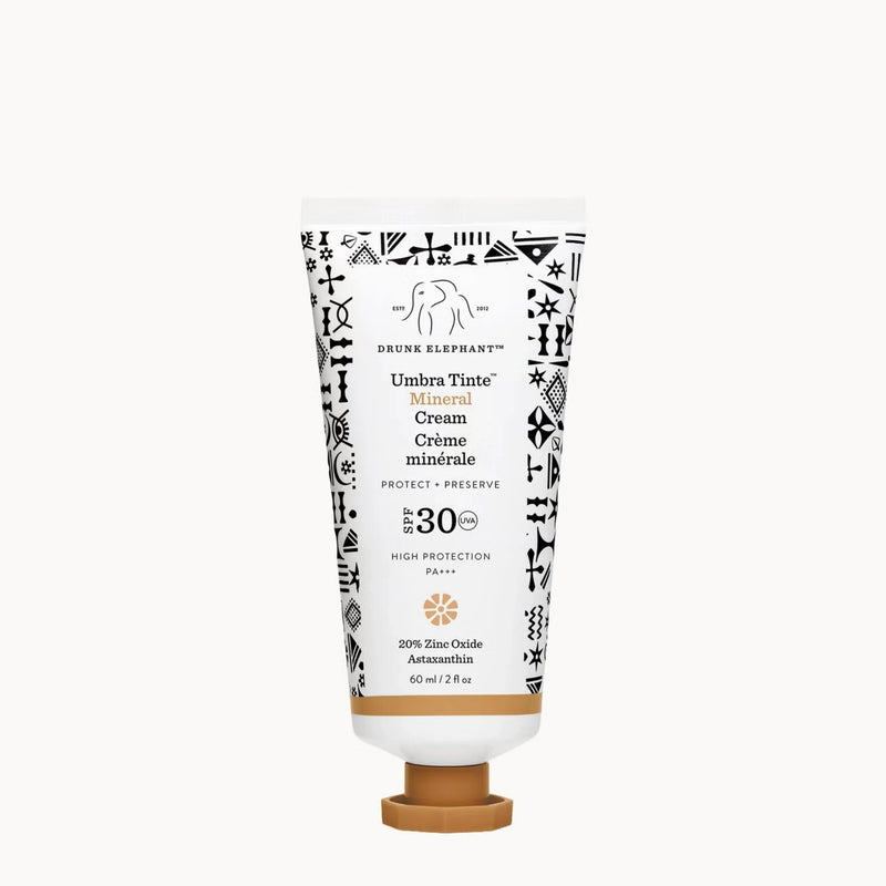 Nava Beauty Drunk Elephant Umbra Tinte 100% Mineral Cream SPF 30/PA+++ Tinted Face Sunscreen 2 OZ White Smoke
