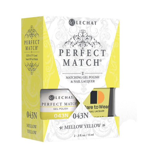 Lechat Perfect Match - PMS043 Mellow Yellow - Gel Polish & Nail Lacquer 0.5oz.