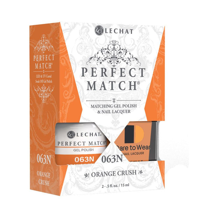 Lechat Perfect Match - PMS063N Orange Crush - Gel Polish & Nail Lacquer 0.5oz.