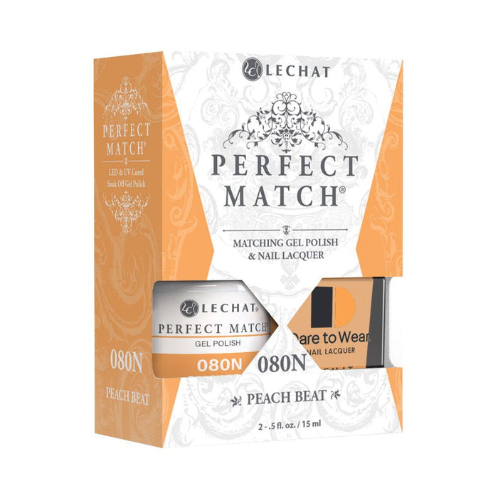 Lechat Perfect Match - PMS080 Peach Beat - Gel Polish & Nail Lacquer 0.5oz