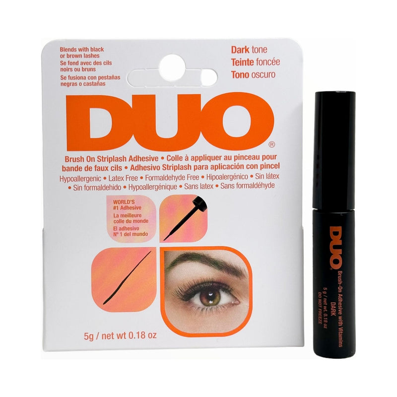 Sydoni Skincare and Beauty DUO BRUSH ON LASH ADHESIVE-CLEAR and DARK TONE Net. Wt. 0.18 oz. eyelash glue