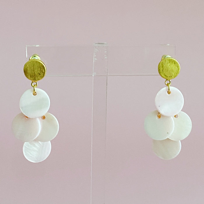 Shell Disc Chandelier Earring