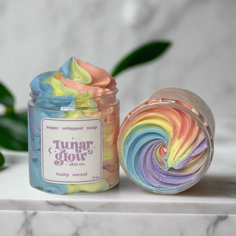 Lunar Glow Skin Co. Fruity Cereal Sugar Whipped Soap whipped soap