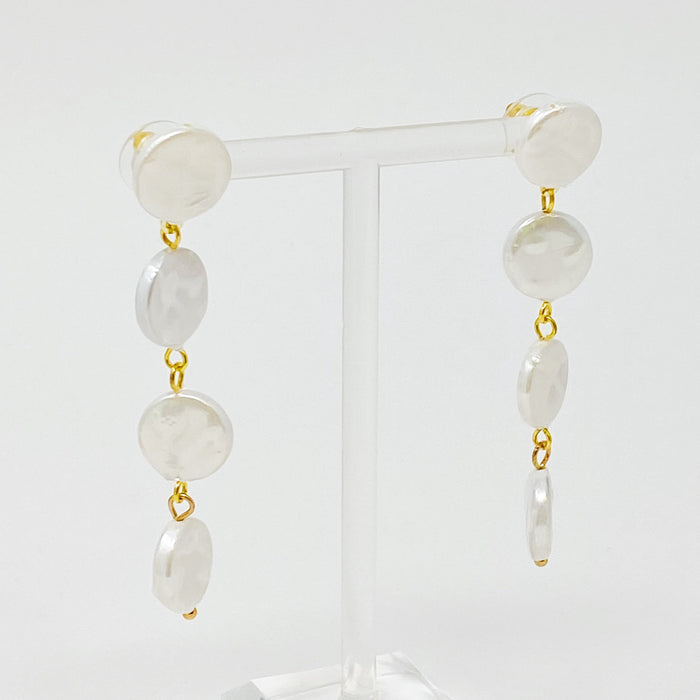 Shell Pearl Drop Earrings