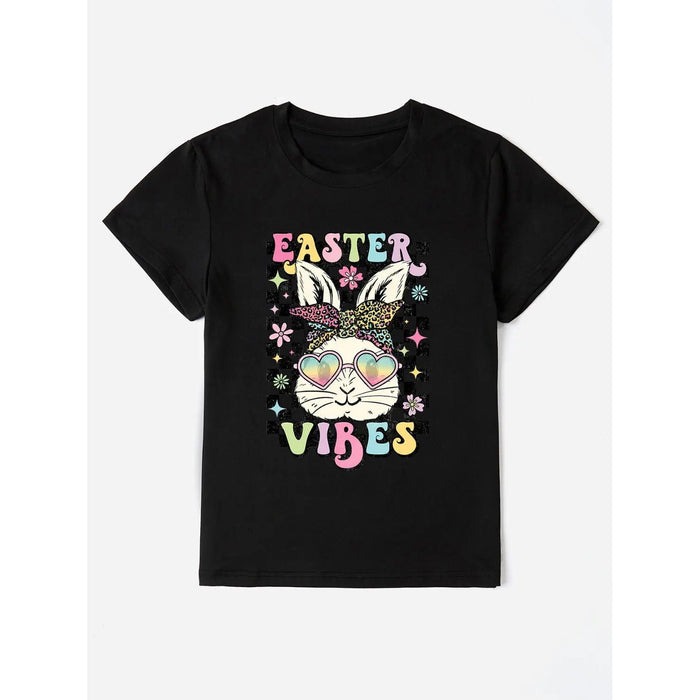 EASTER VIBES Round Neck Short Sleeve T-Shirt