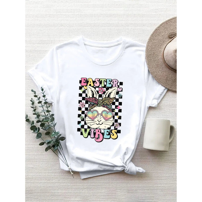 EASTER VIBES Round Neck Short Sleeve T-Shirt