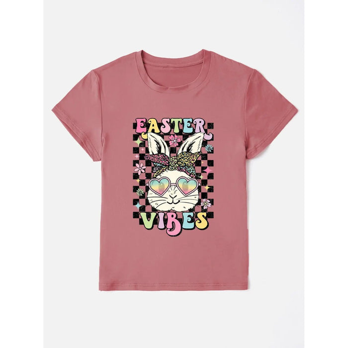 EASTER VIBES Round Neck Short Sleeve T-Shirt