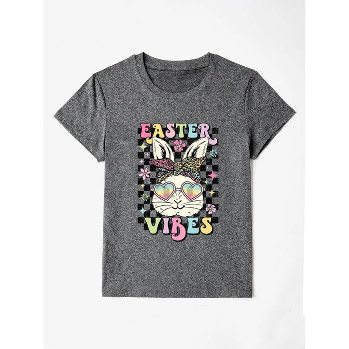 EASTER VIBES Round Neck Short Sleeve T-Shirt