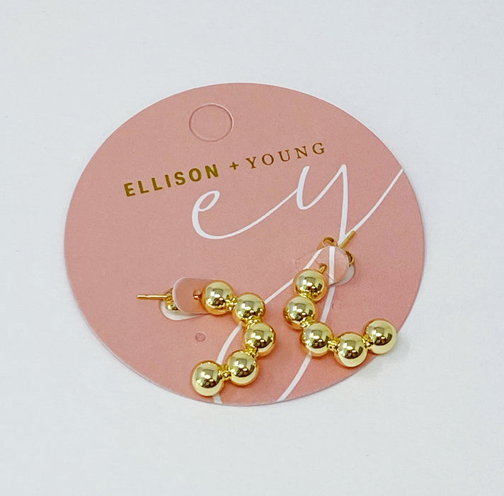 Golden Dots Hoop Earrings