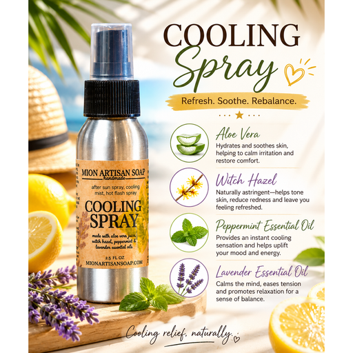 MION Artisan Soap Co. Cooling Spray | Stay Cool and Refreshed