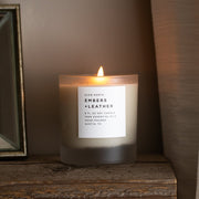 Slow North Embers + Leather - Signature Candle (Vetiver + Cedar + Patchouli) Frosted Candles