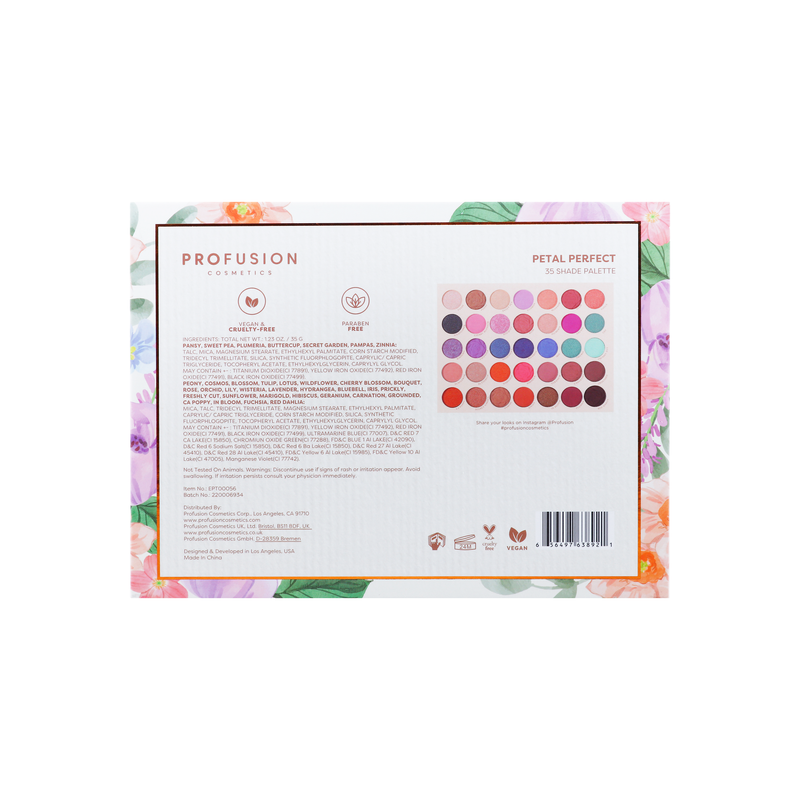 Profusion Cosmetics Petal Pefect | 35 Shade Palette Eyes