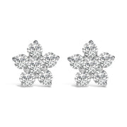 Bids.com 10K White Gold 1/2 Cttw Lab Grown Diamond Star Stud Earrings Earrings
