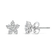 Bids.com 10K White Gold 1/2 Cttw Lab Grown Diamond Star Stud Earrings Earrings