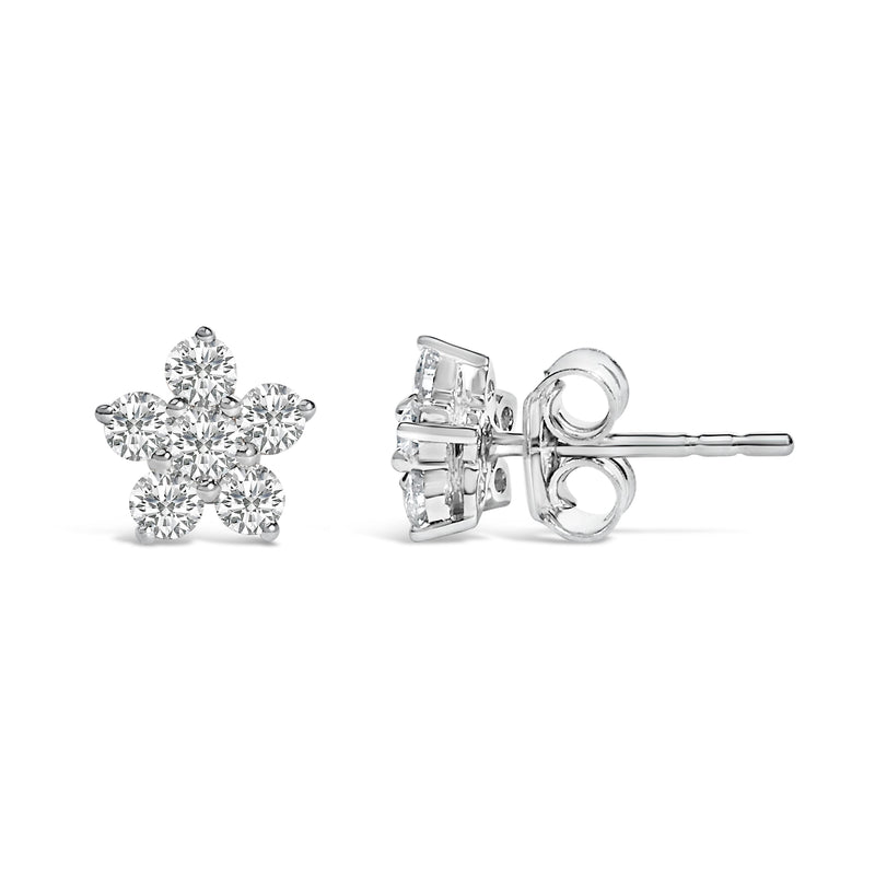 Bids.com 10K White Gold 1/2 Cttw Lab Grown Diamond Star Stud Earrings Earrings