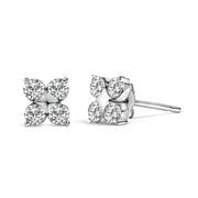 Bids.com 10K White Gold 1/2 Cttw Lab Grown Diamond Snowflake Stud Earrings Earrings