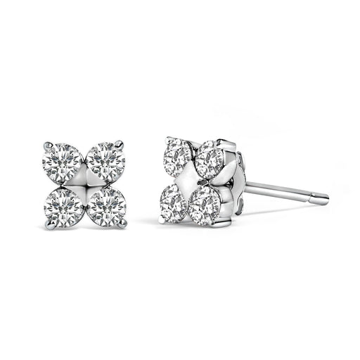 Bids.com 10K White Gold 1/2 Cttw Lab Grown Diamond Snowflake Stud Earrings Earrings